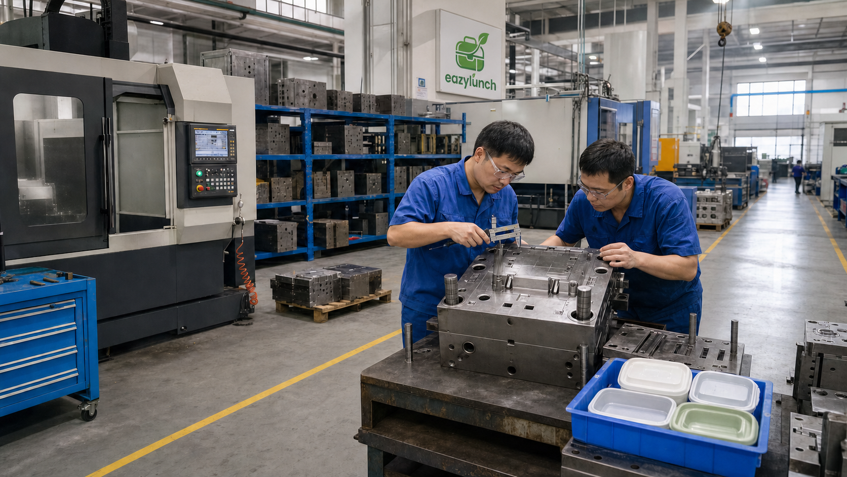 In-house CNC mold tooling center and wire EDM machinery