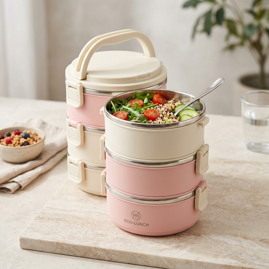 Multi-Tier Stackable Tiffin Lunch Box