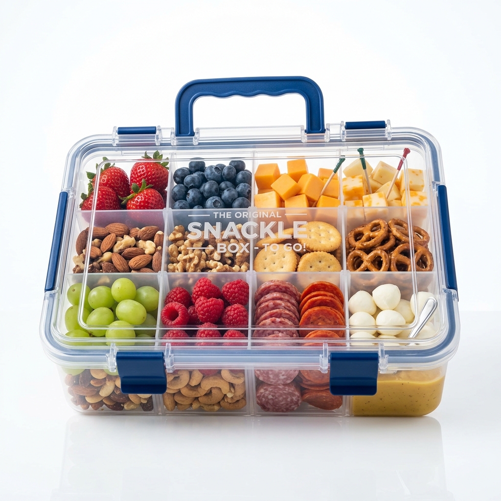 Viral 8-Compartment Snackle Box Organizer